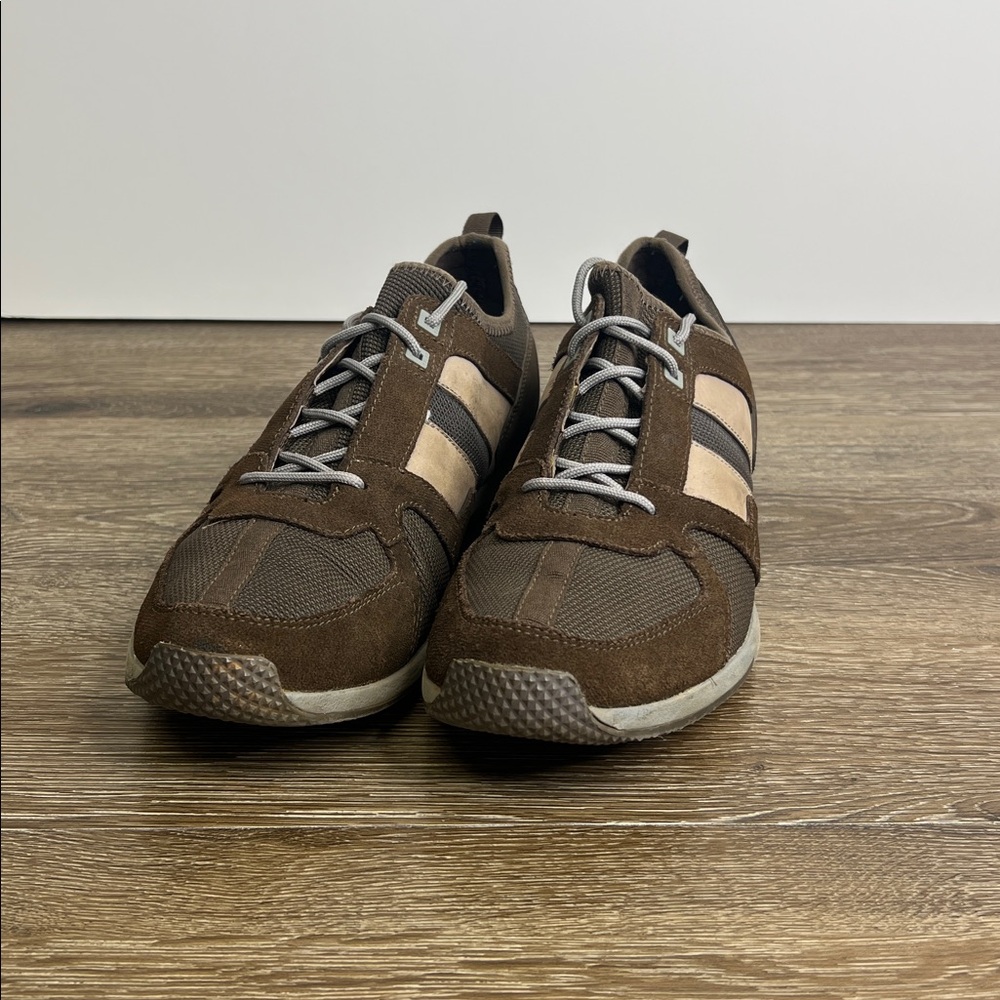 TSUBO Brown Leather & Mesh Casual Sneakers | Men’s US 9
